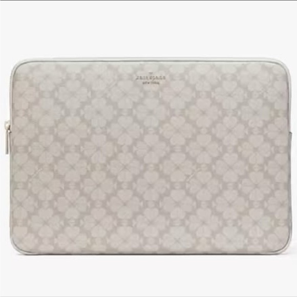 kate spade Other - NWT 🤍 Kate Spade Beige & Cream Flower Universal Laptop Sleeve